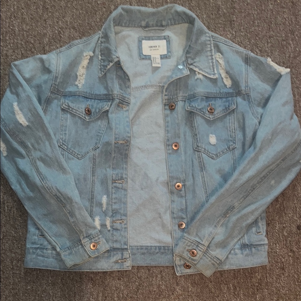 Forever 21 Blue Jean Jacket Classic Style